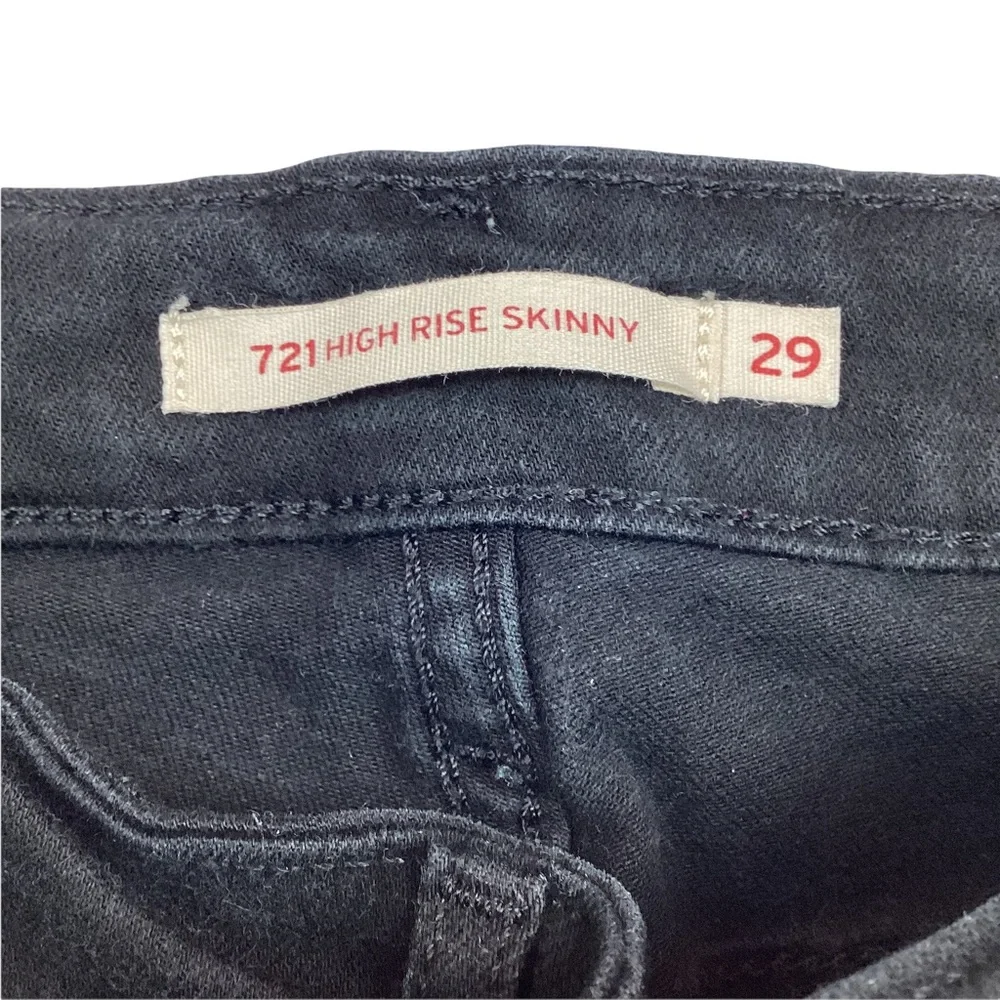 Levi’s 721 High Rise Skinny Jeans Black - Picture 9 of 9
